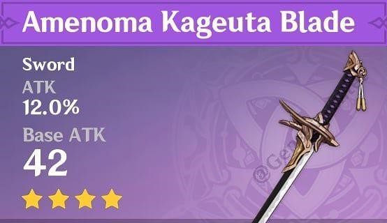 Genshin Impact 1.7 preview Amenoma Kageuta Blade