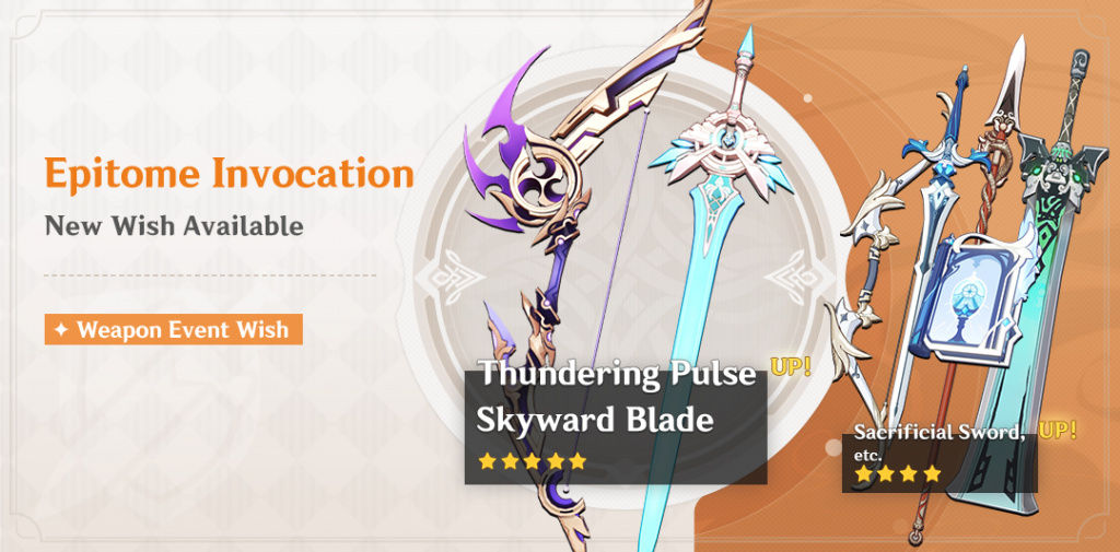 Genshin Impact 2.0 Phase II Epitome Invocatio banner
