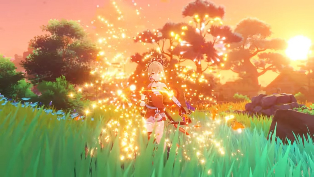 Genshin Impact Yoimiya gameplay capture