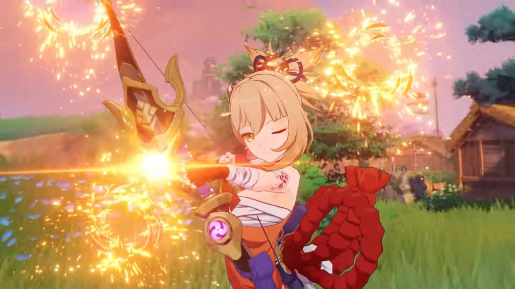Genshin Impact Yoimiya elemental skill