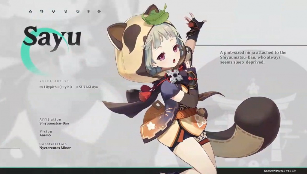 Genshin Impact Inazuma characters Sayu
