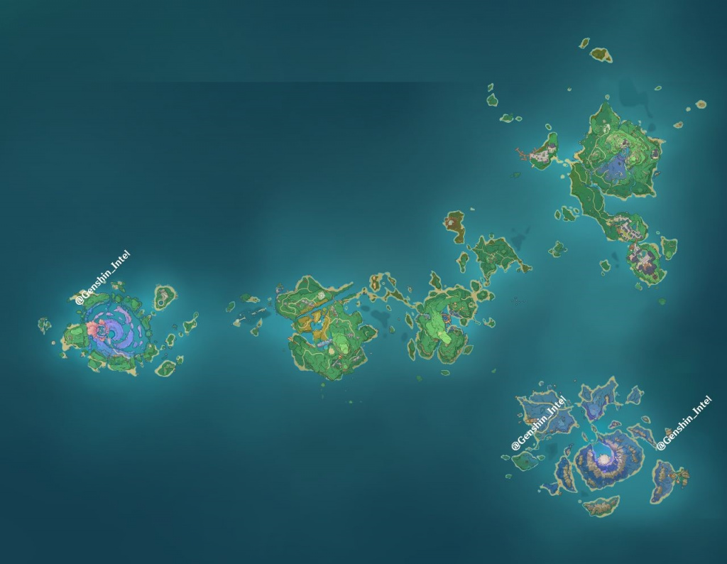Genshin Impact 2.1 Beta Inazuma map