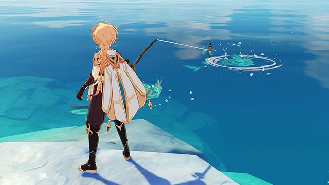 Genshin Impact 2.1 Beta Fishing mechanic