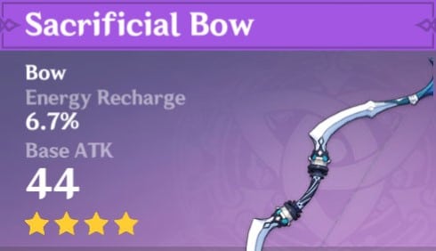 Genshin Impact Kujou Sara Sacrificial Bow