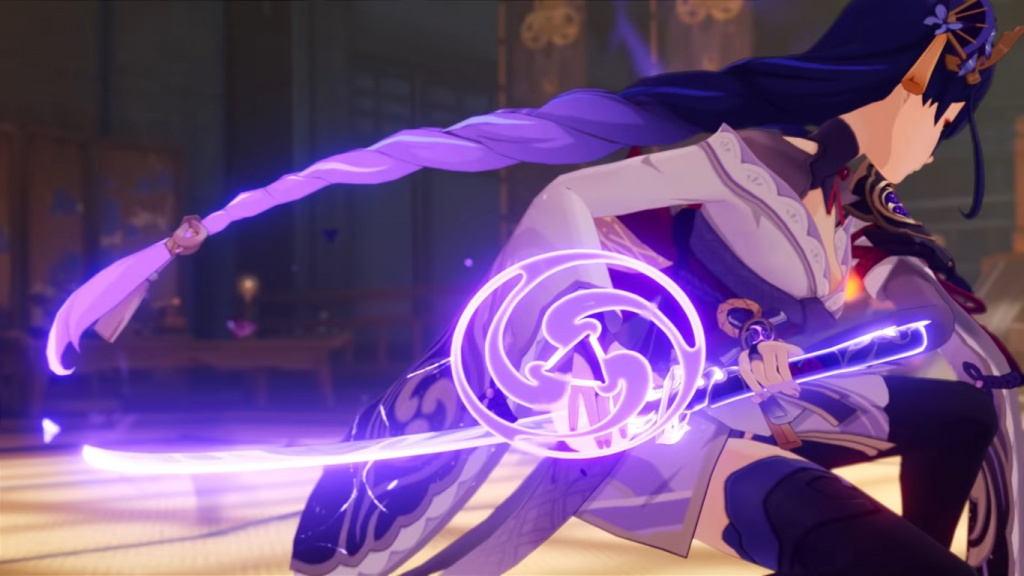 Genshin Impact Raiden Shogun attack