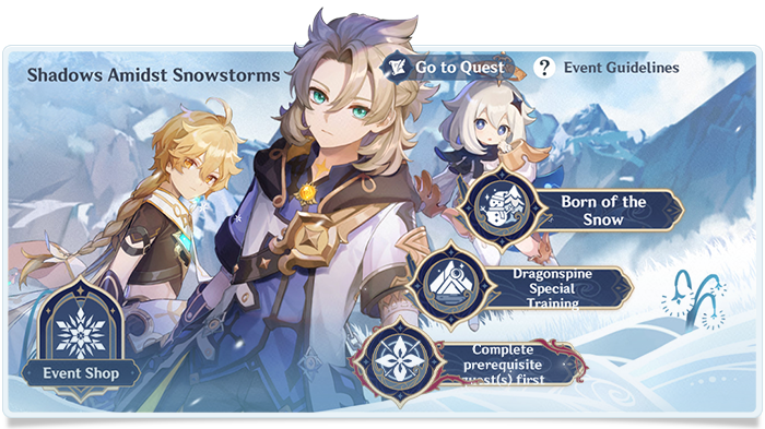 Genshin Impact Shadows Amidst Snowstorms