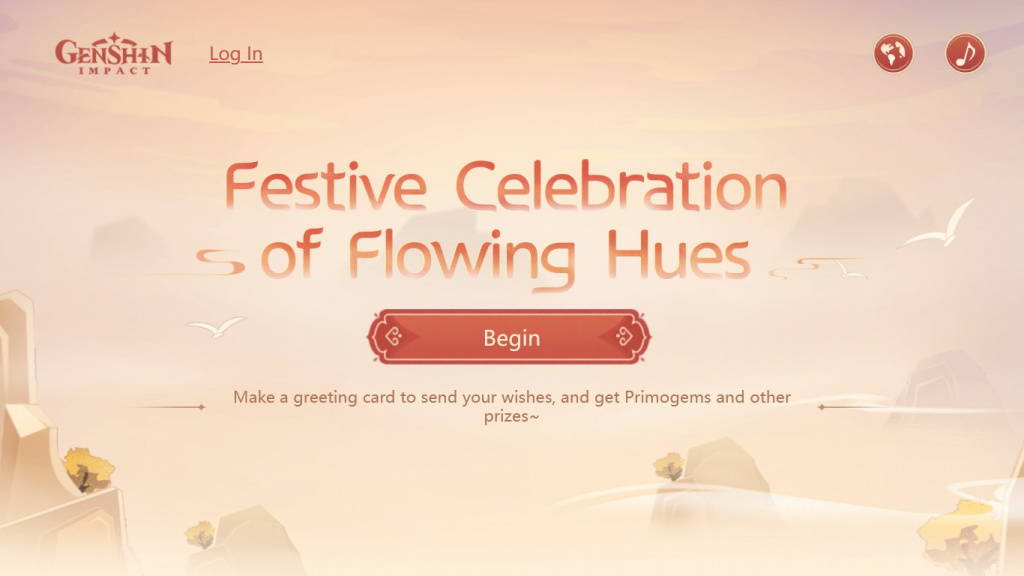 Genshin Impact Festive Celebration of Flowing Hues web event