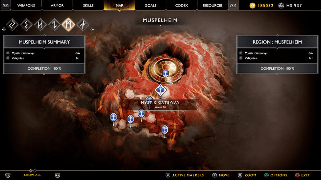 Valkyrie Gondul location God of War