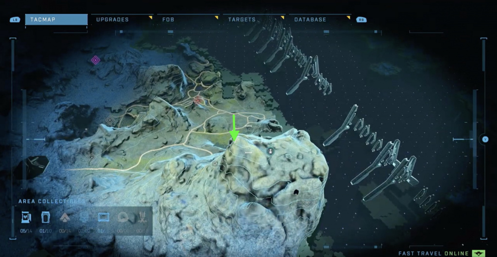 Ubicación del mapa del logro Halo Infinite Nosebleed 