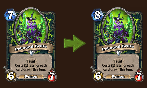Hearthstone 21.3 Patch Notes Irebound Brute nerf