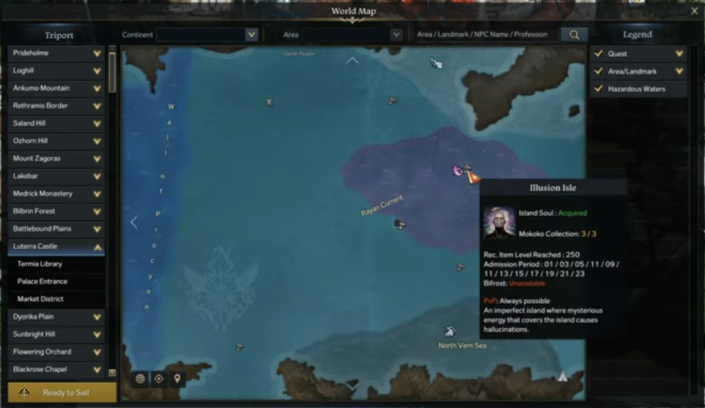 Lost Ark Illusion Island Map Location screenshot