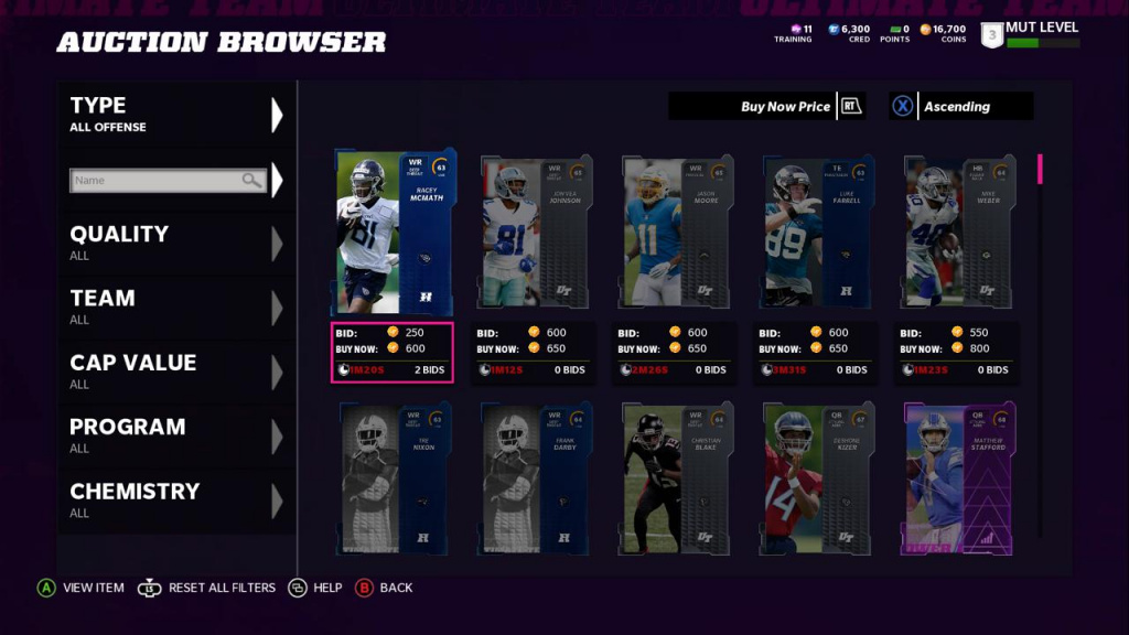 Madden 22 Auction House 