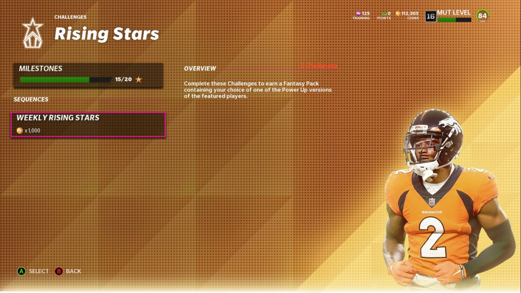 Madden 22 Ultimate Team Rising Stars Challenges 