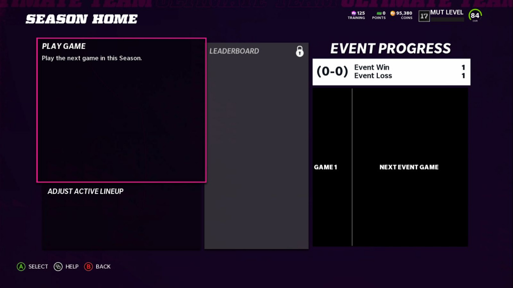 Madden 22 Tug of War Event Leaderboard
