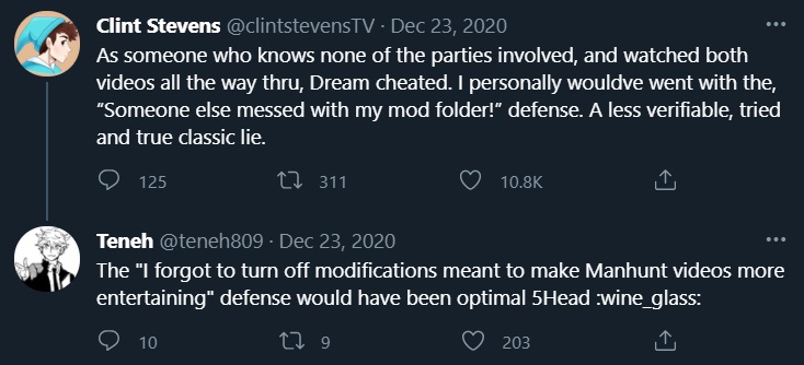 Clint Stevens twitch dream minecraft speedrun cheating excuse prediction