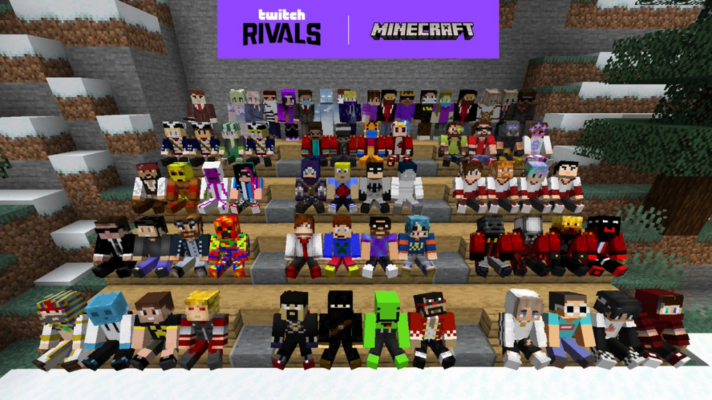 minecraft, twitch rivals, stream, prize pool, money, rewards, how to enter, register, link, participants, dream, zombie, pvp, format