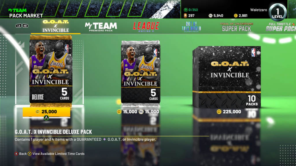 Nba 2k21 Myteam Limited Edition G O A T X Invincible Packs And Boxes Ginx Esports Tv Nba 2k21 Myteam Limited Edition G O A T X Invincible Packs And Boxes Ginx Esports Tv