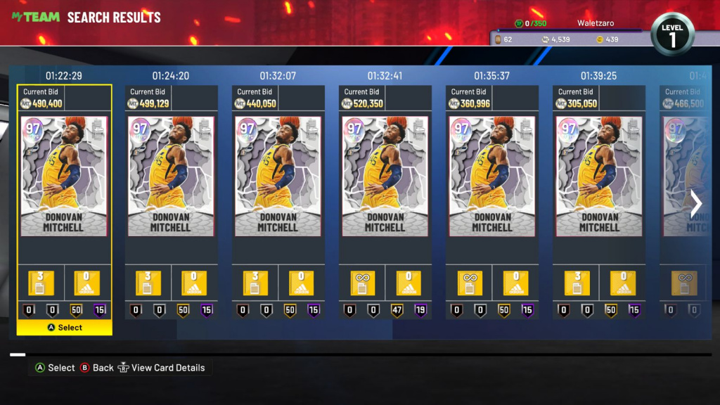 NBA 2K22 Hunt 4 Glory Soaring Donovan Mitchell Auction