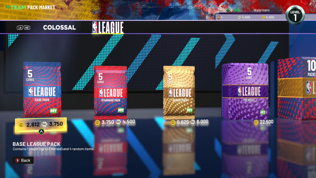 NBA 2K22 MyTeam League Packs