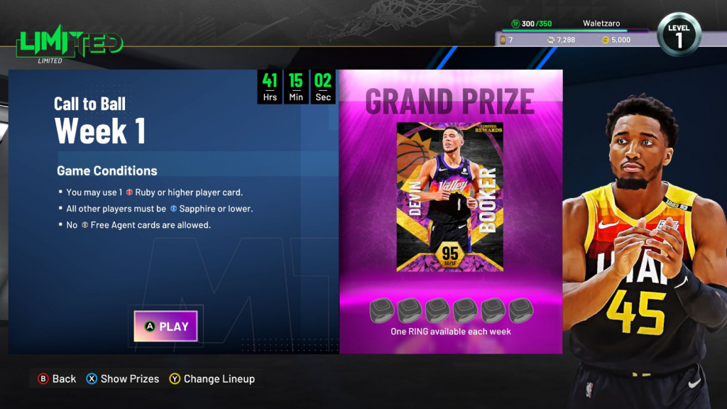 NBA 2K22 MyTeam Limited Game Conditions