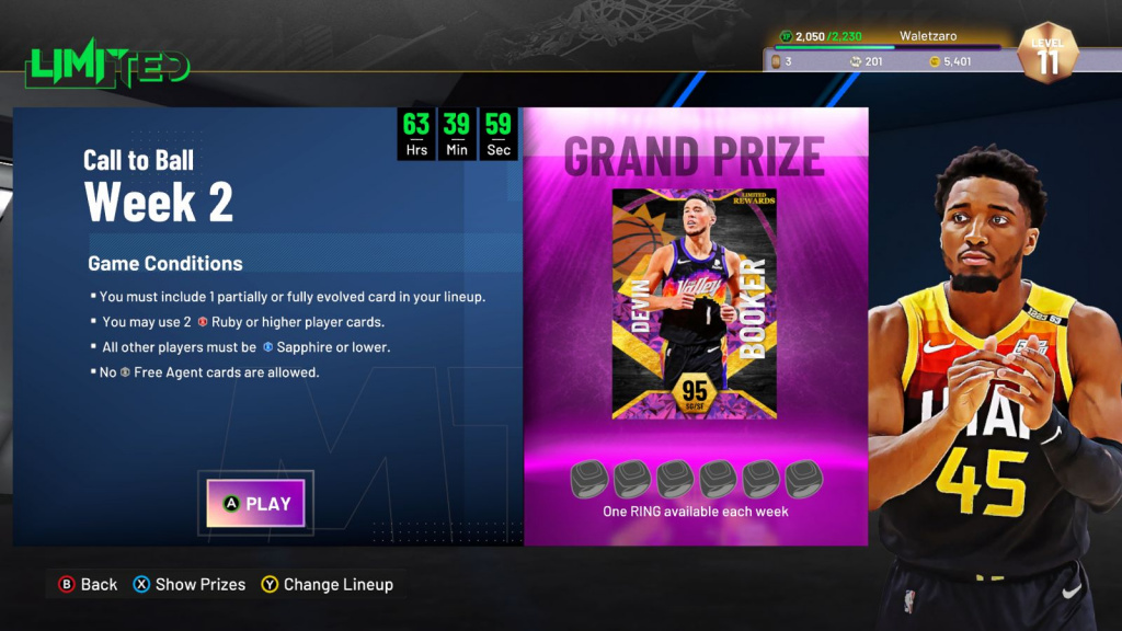 NBA 2K22 MyTeam Limited Game Conditions
