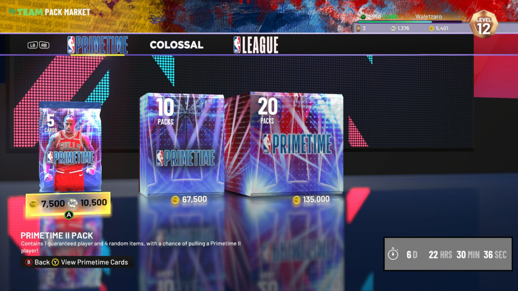 NBA 2K22 Primetime II Marketplace