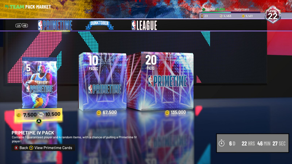 NBA 2K22 Primetime IV Marketplace