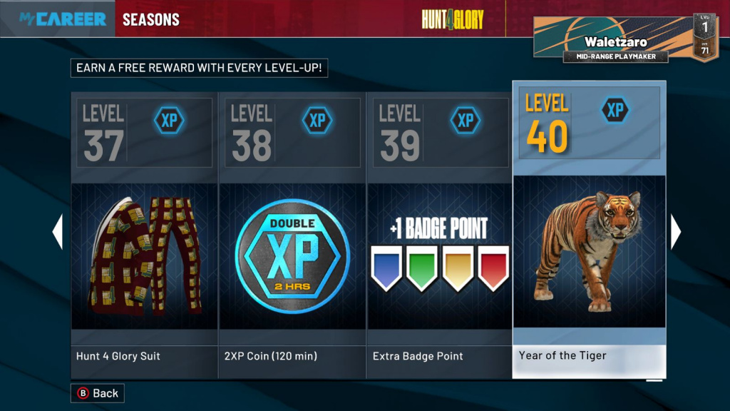 NBA 2K22 Season 4 MyCareer Rewards List