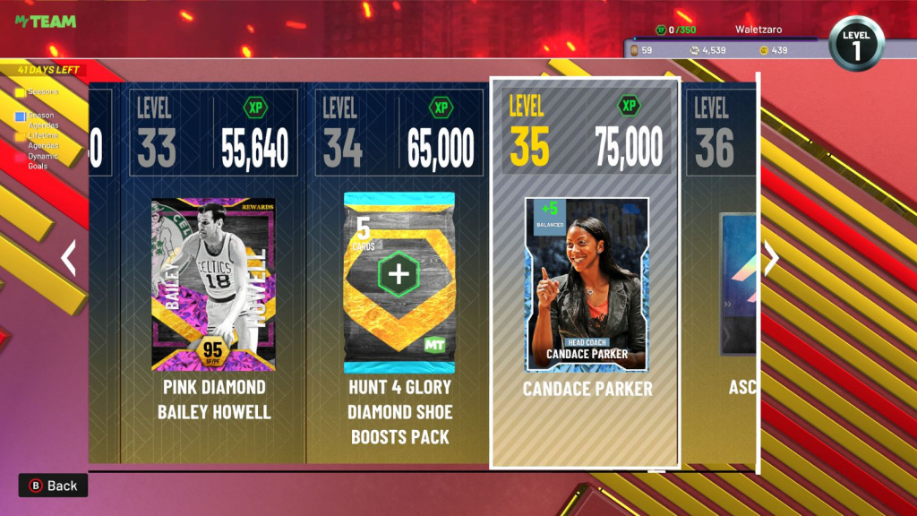NBA 2K22 MyTeam Season 4 Progress List