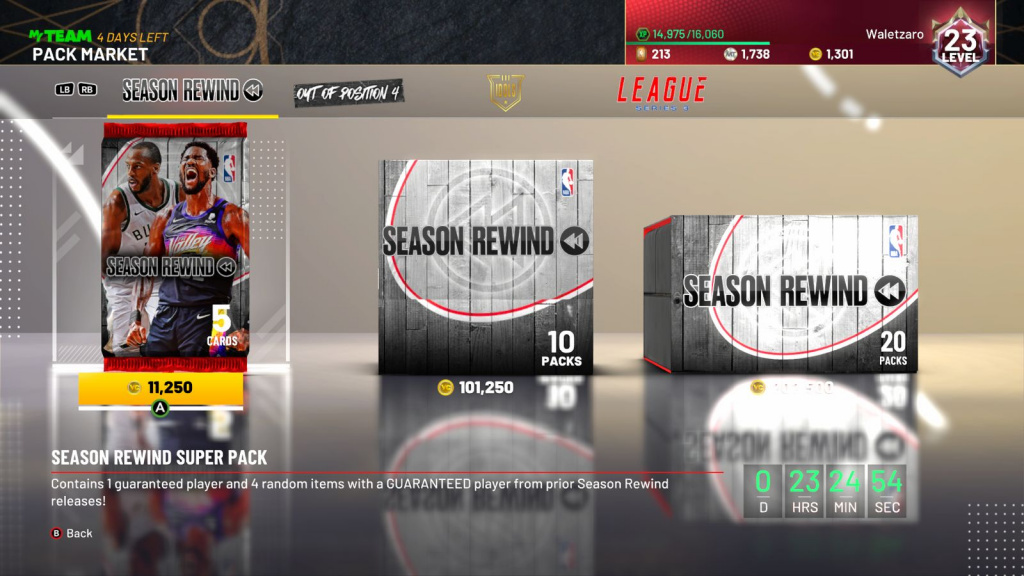 Season Rewind Super Pack Market