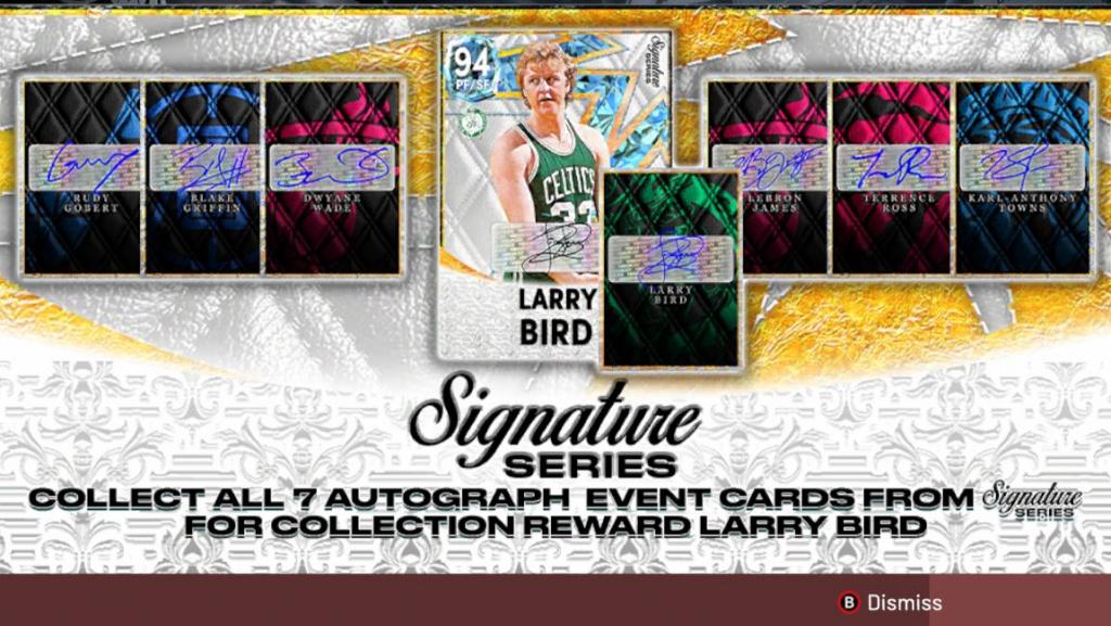 NBA 2K22 Signature Series Card Events 