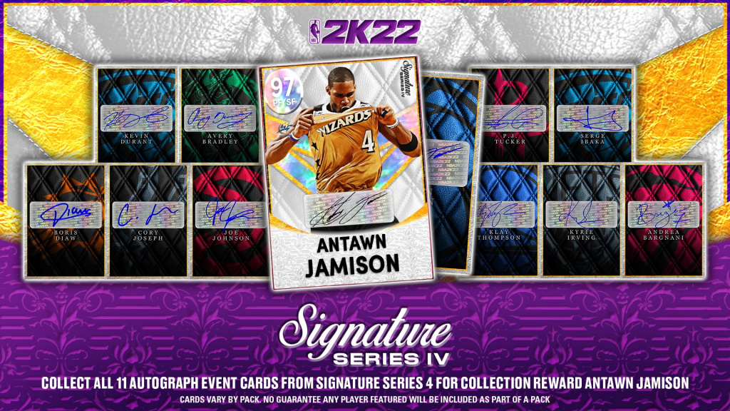 NBA 2K22 Signature Series IV Autograph Cards