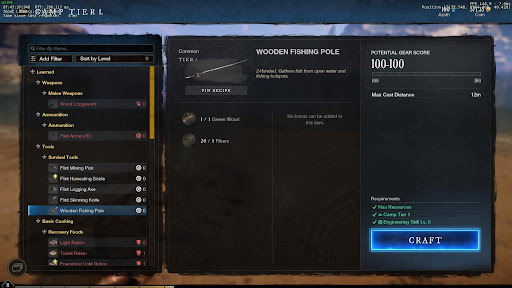 Craft a fishing rod