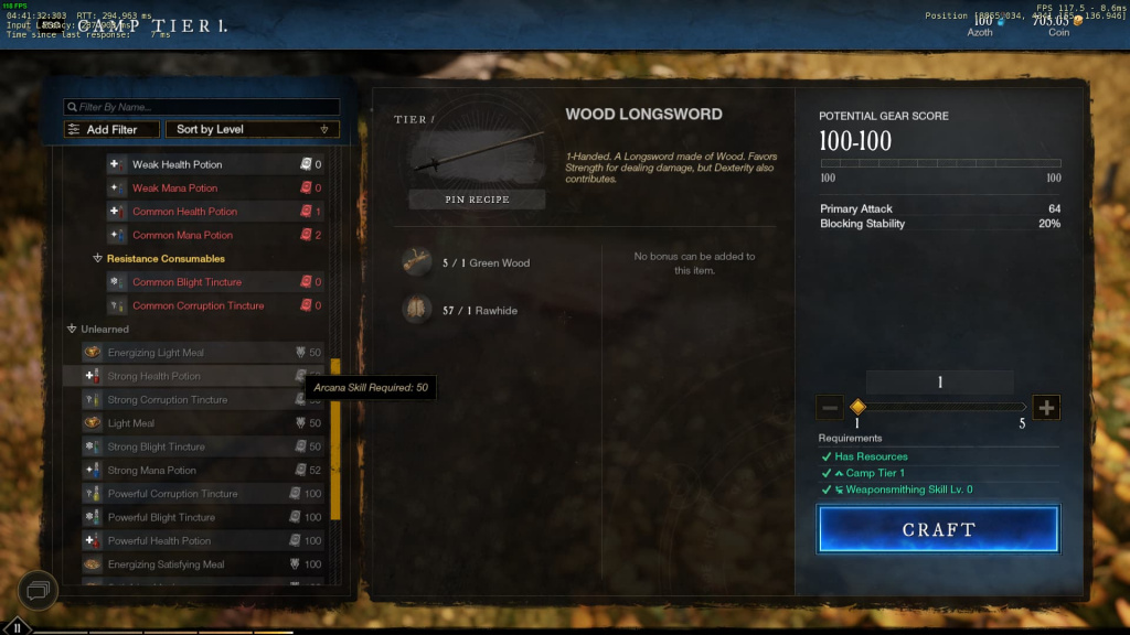 New World Health Potions guide: Different types, how to unlock and craft