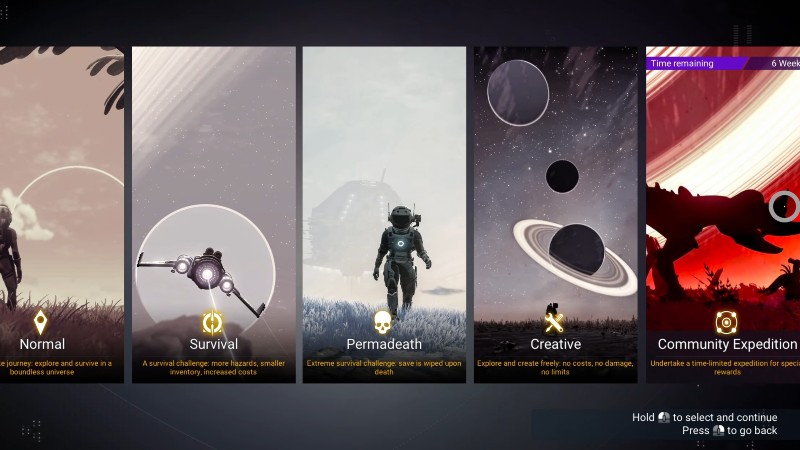 no mans sky expedition menu