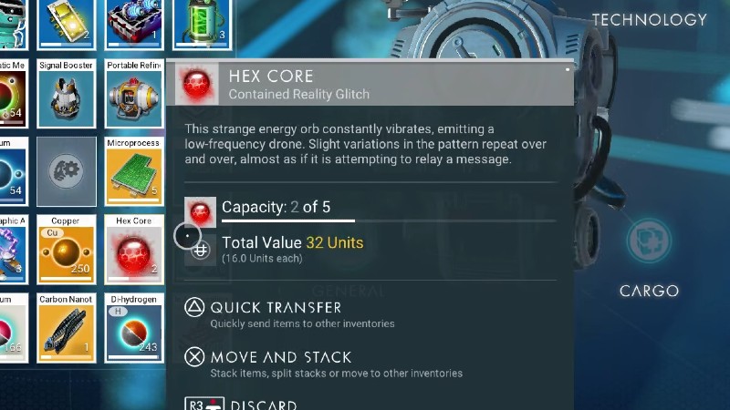 no mans sky hex cores