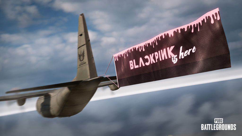 PUBG x BLACKPINK plane trail