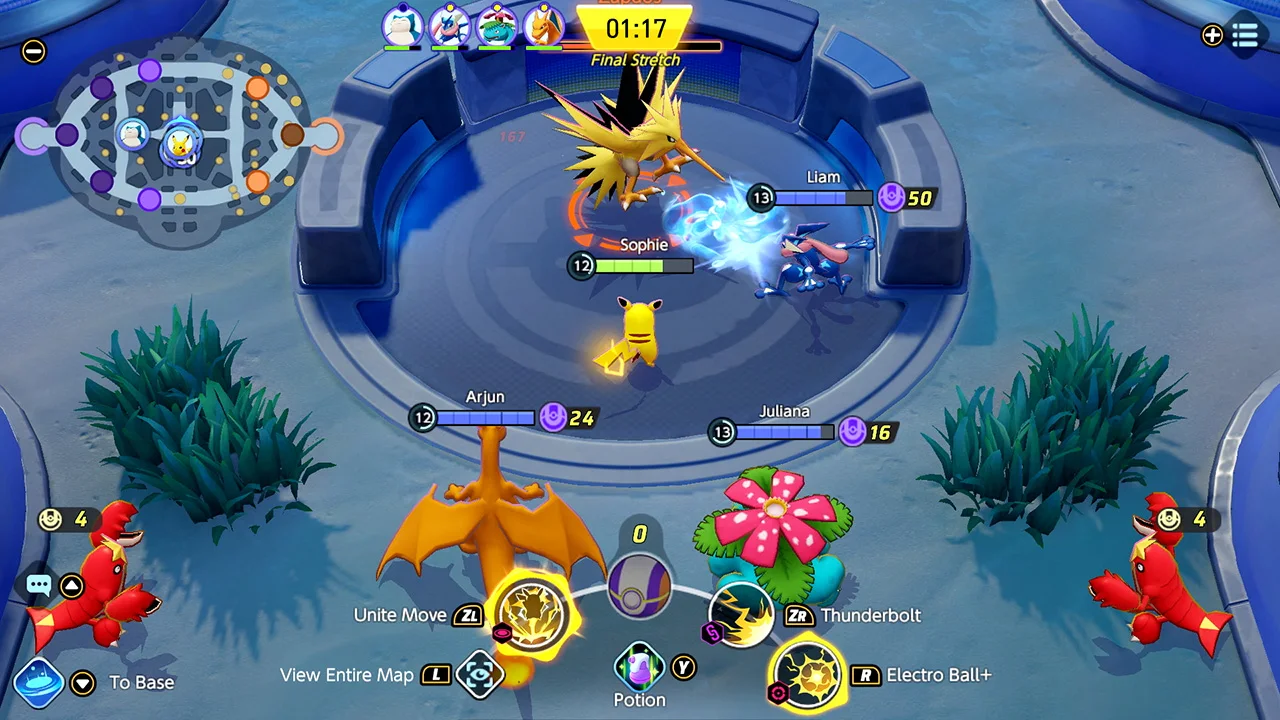 Pokémon Unite gameplay capture