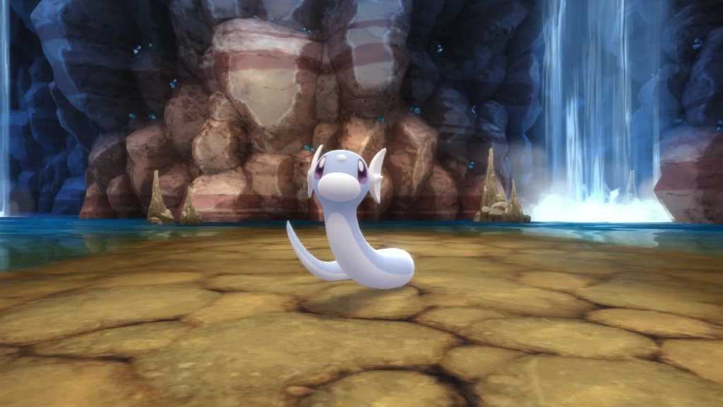 Dratini is a rare encounter in Pokémon Brilliant Diamond and Shining Pearl. (Picture: Game Freak)