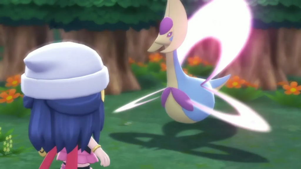 Cresselia is currently catchable in Pokémon Brilliant Diamond and Shining Pearl. (Picture: Game Freak)