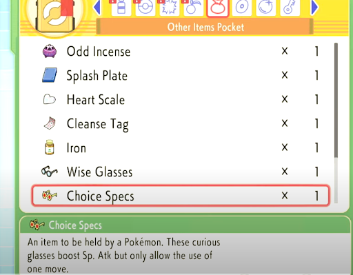 Pokemon Choice Specs