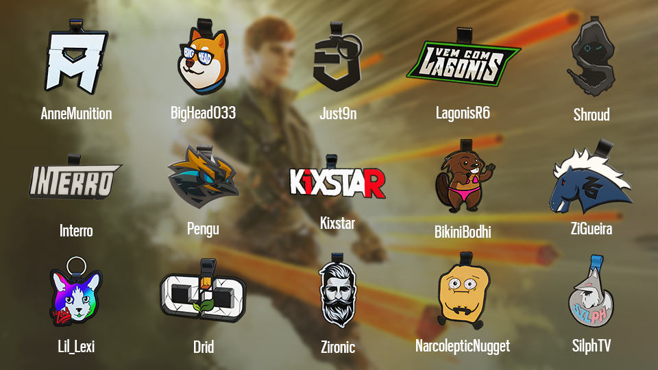 R6 Siege Streamer Charms How to get, link account, more GINX Esports TV