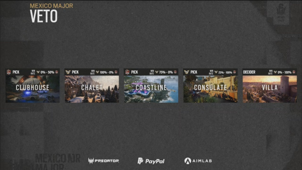 Rainbow Six Mexico Major map selection