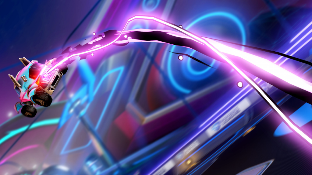 rocket league neon nights grimes collab golden moons uncanny boost