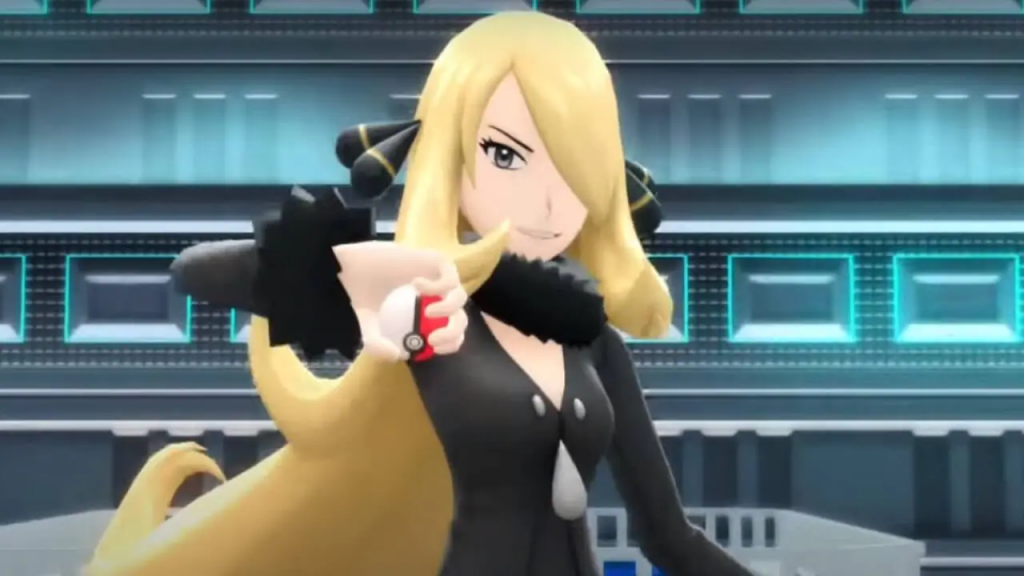 Cynthia has an amazingly strong Garchomp. (Picture: Game Freak)