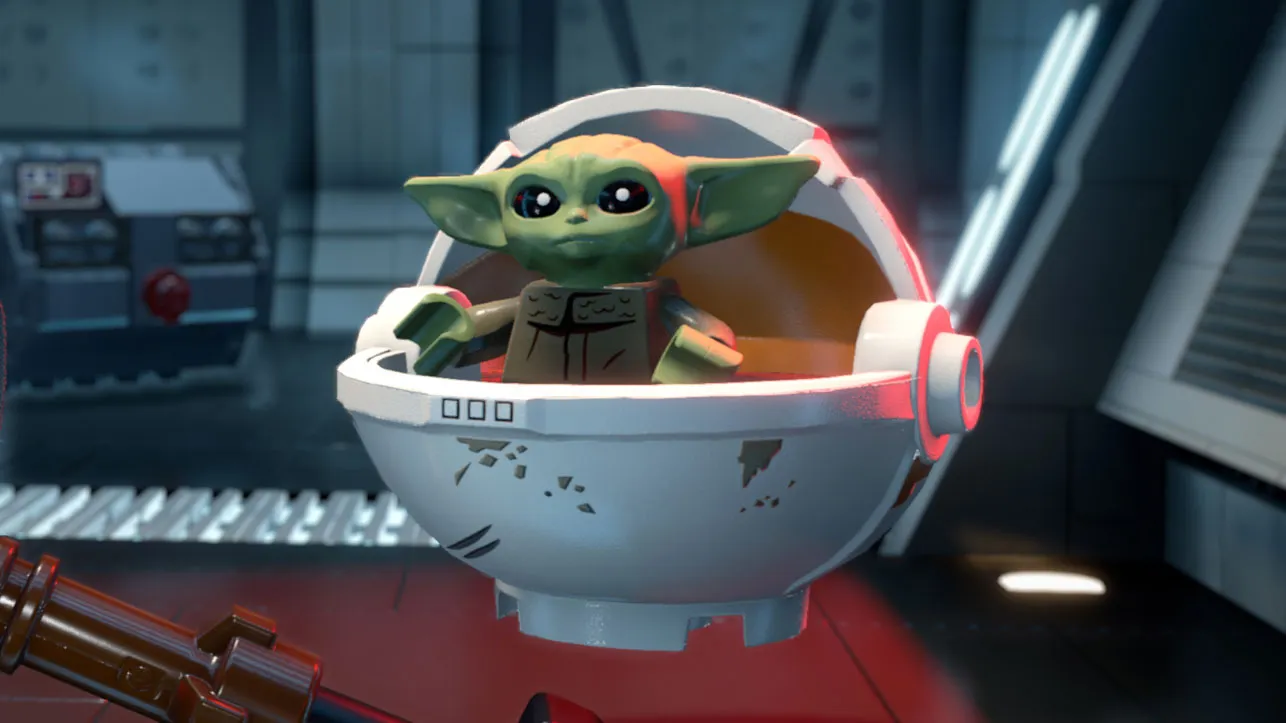 Baby Yoda character is available in Lego Star Wars: The Skywalker Saga.