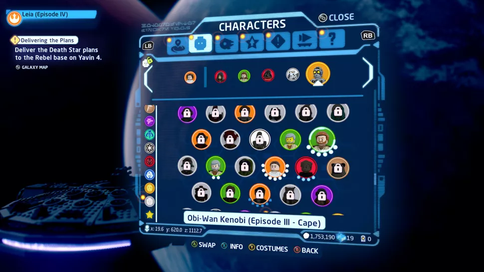 List of all the characters in Lego Star Wars: The Skywalker Saga.