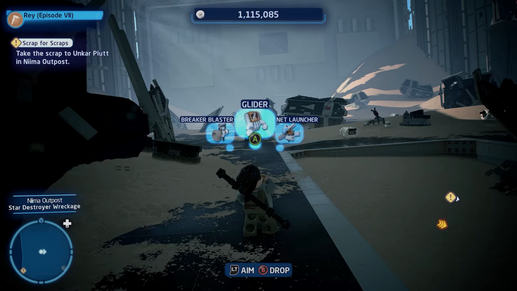 Search for three blueprints on crashed Star Destroyer that will serve as Engineer abilities