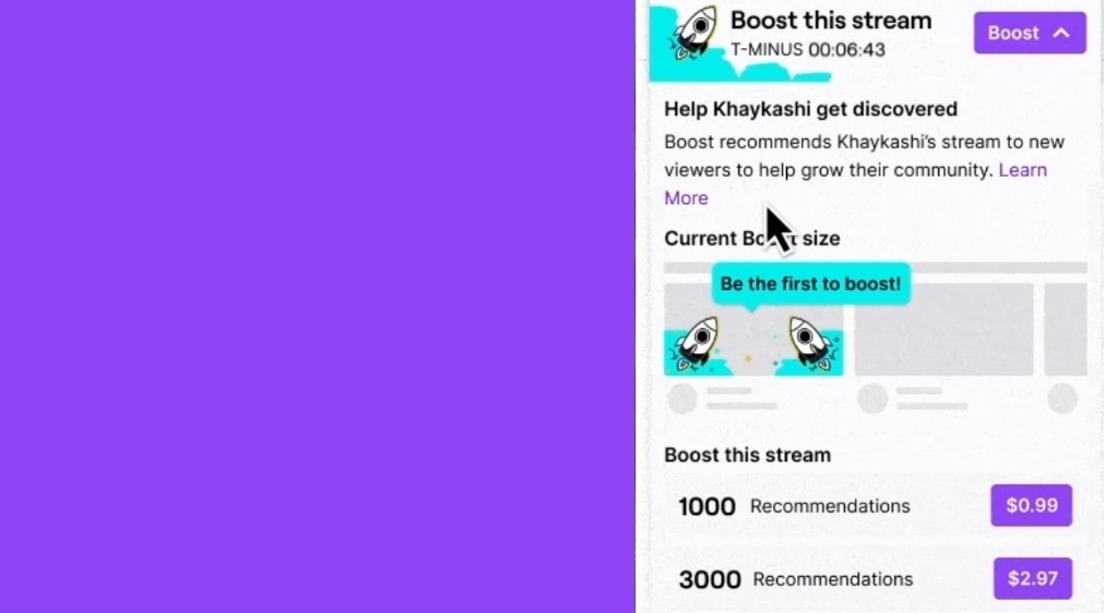 Twitch new Boost feature lets users pay real money to advertise streamers on the streaming platform