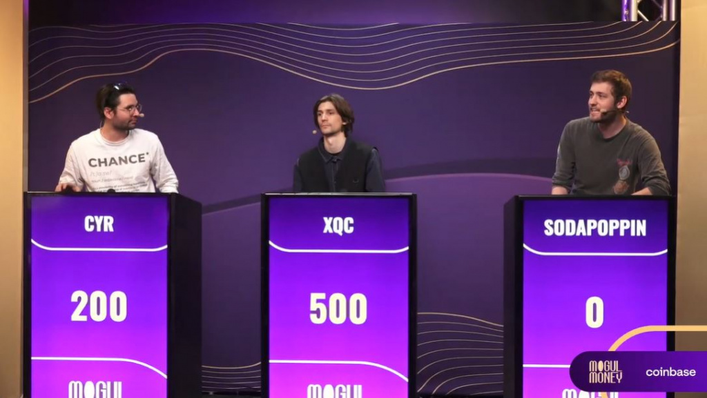 Sodapoppin, Cyr and xQc feature as guests on Ludwig's Mogul Money Twitch game show